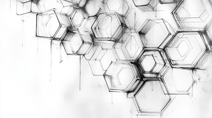 Abstract hexagonal pattern creates a modern and artistic design background