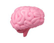 © olenago - Brain vector 3d icon. Cartoon realistic illustration, isolated on white background. Mental health or mind inspiration concept.
