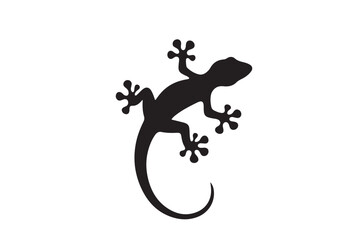 Gecko silhouette vector illustration, Gecko silhouette vector, Gecko silhouette PNG 