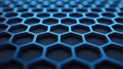 A close up of a blue mesh pattern