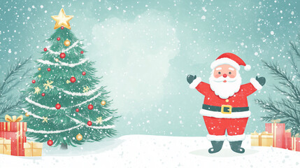 christmas santa clipart background