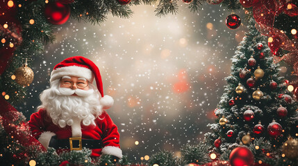 Poster - christmas santa clipart background