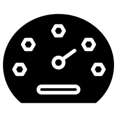 Poster - Analysis Speed Meter Glyph Icon