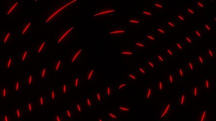 Wall Mural - red glowing lines moving on dark spiral figure on black background. 3d render. looped animated abstract background