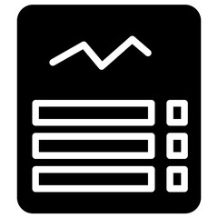 Canvas Print - Manage Dashboard Analytic Glyph Icon