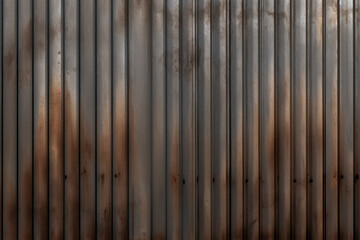 Processed collage of rust metal fence or wall in daylight. Background for banner, backdrop