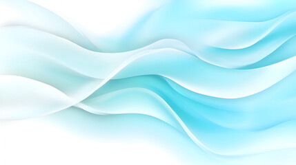 Poster - Fluid waves of blue and white create a soothing, abstract background suitable for a serene atmosphere in any design project