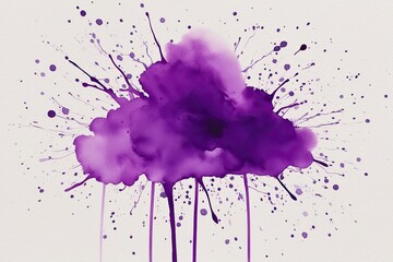 Purple Ink Splash Watercolor Cloud Texture Background