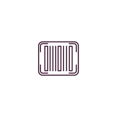 Poster - bar code outline icon. Linear vector from delivery concept. Thin line bar code icon isolated on white background