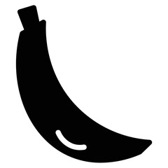 Sticker - Banana Fruit Fresh Glyph Icon