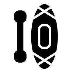 Sticker - Boat Canoe Kayak Glyph Icon