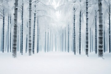 Canvas Print - Snow forest backgrounds landscape outdoors.