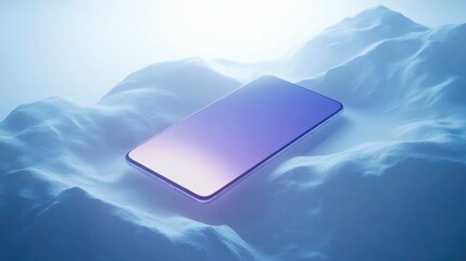 Poster - A Smartphone Resting on a Simulated Snowy Mountain Range