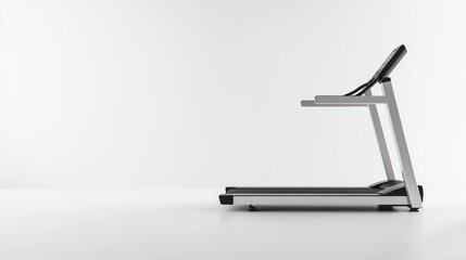 Poster - Modern Treadmill with White Background