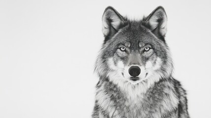  Close-up Portrait of a Wolf with Intense Eyes
