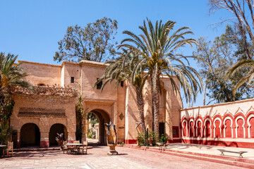 agadir medina - reconstruction of agadir's old town with traditional moroccan architecture, morocco.