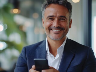 Canvas Print - Successful Businessman Smiling at the Camera