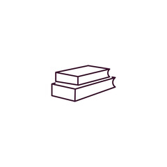 Fototapete - two books outline icon. Linear vector from education concept. Thin line two books icon isolated on white background