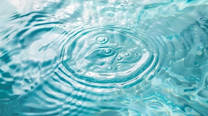 Leinwandbilder - Serene blue mint water with natural ring patterns