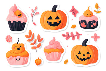 Halloween theme cute stickers collection