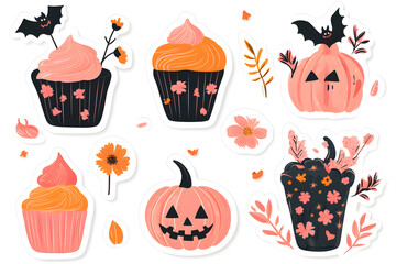 Halloween theme cute stickers collection