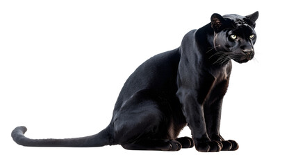 Wall Mural - Black Panther isolated on a white 