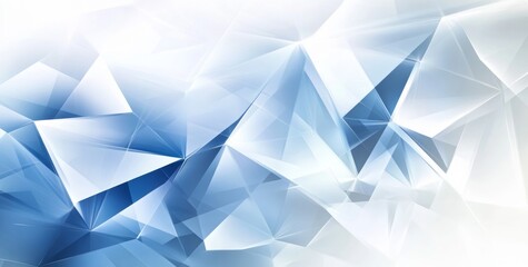 Abstract background with blue and white geometric shapes