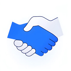 Poster - Handshake color line icon isolated on white background. Handshake symbol