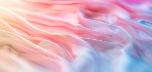 Aufkleber - Soft, flowing fabric texture in pastel colors creating a dreamy and serene background, perfect for artistic or design projects.