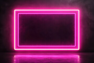 Poster - Cyber monday vibrant signage. Luminous neon visual set on a dark background