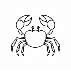 Wall Mural - crab black icon isolated on white