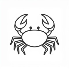 Wall Mural - crab black icon isolated on white