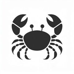 Wall Mural - crab black icon isolated on white