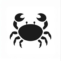 crab black icon isolated on white