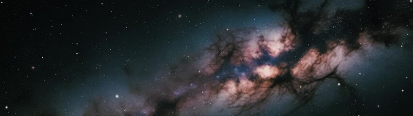 space stars universe abstract panoramic animation