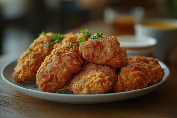 Canvas Print - crispy chicken wings