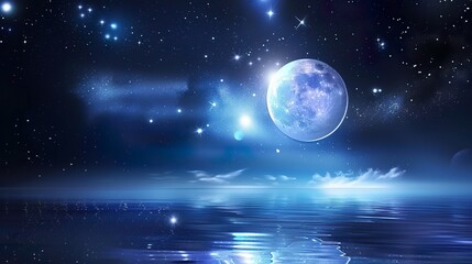 Sticker - Cosmos_White_stars_night_sky_Space_background