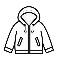 Poster - Jacket  line drawing black icon, isolated on white background