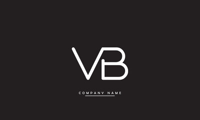 Poster - VB, BV V, B Abstract Letters Logo Monogram