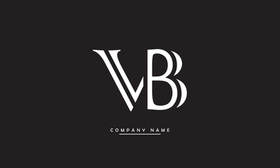 Poster - VB, BV V, B Abstract Letters Logo Monogram