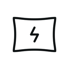 Sticker - Electric pillow isolated icon, electric heated cushion vector icon with editable stroke