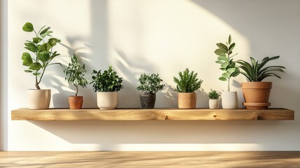 Poster - Plants on a Shelf with Natural Light