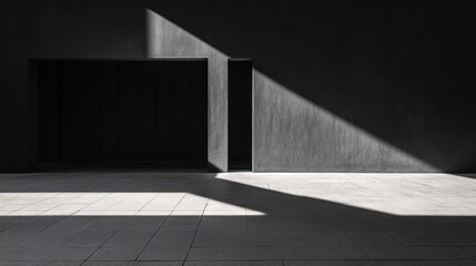 Poster - Light and Shadow on a Concrete Wall