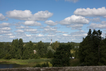 Canvas Print - Russia Vologda region Ferapontov monastery on a cloudy summer day