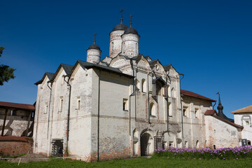 Wall Mural - Russia Vologda region Kirillo-Belozersky monastery view on a sunny summer day