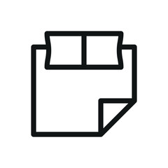 Poster - bedding set for double bed isolated icon, double duvet cover set vector icon with editable stroke
