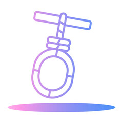 Poster - rope Line Gradient Icon