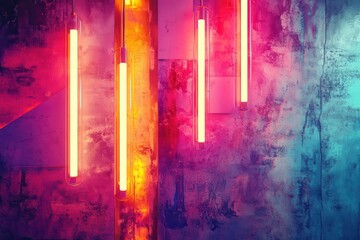 Poster - Cyber monday artwork. Vibrant neon display. Graphic design piece