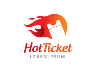 Hot Ticket logo symbol or icon template