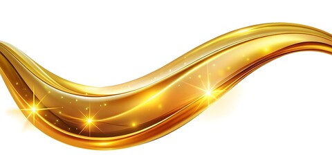 luxurious gold wave detail on a bright white background